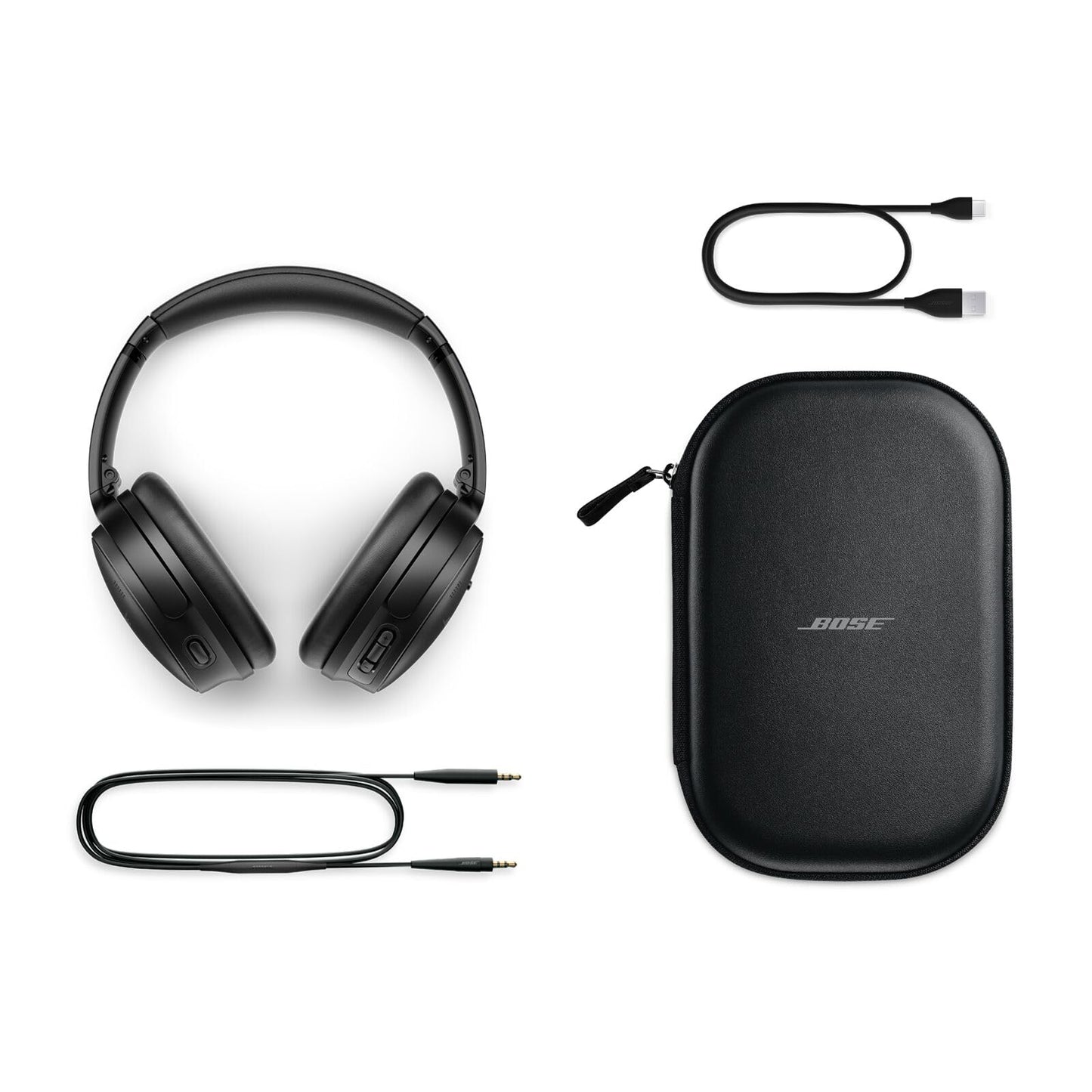 Bose QuietComfort Headphones - Wireless Bluetooth Headphones, Active Over Ear Noise Cancelling and Mic, USB-C Charging, Deep Bass, Up to 24 Hours of Playtime, Black 🍁 All In One Marketplace Canada