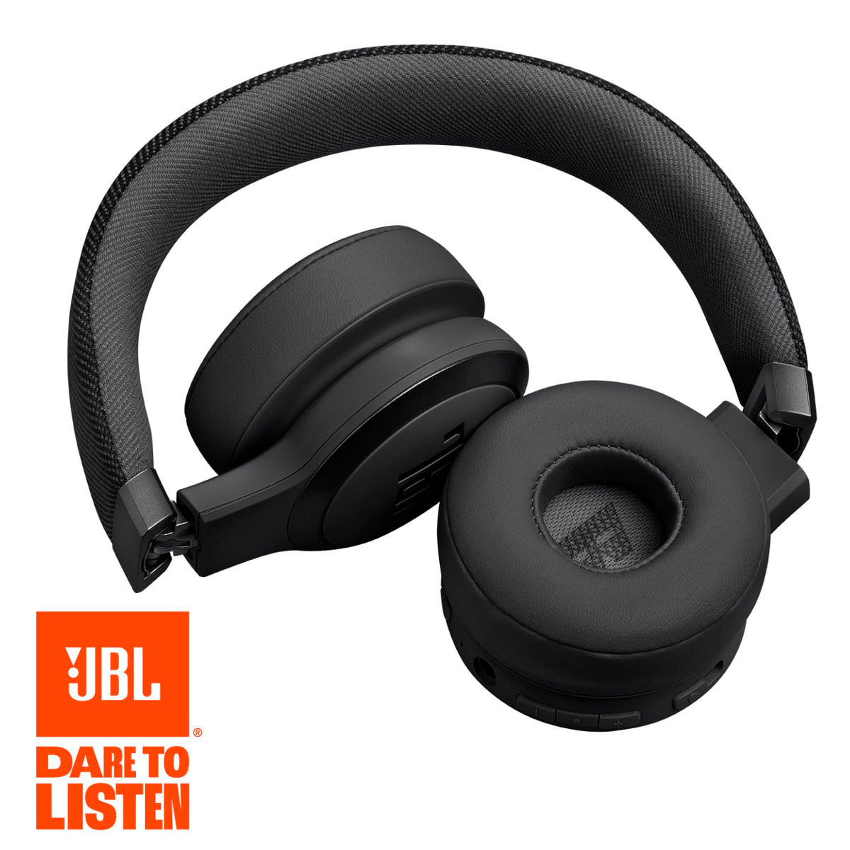 JBL Live 670NC - Wireless On-Ear Headphones with Adaptive Noise Cancelling with Smart Ambient, Up to 65H Battery Life with Speed Charge, Lightweight, Comfortable and Foldable Design (Black)