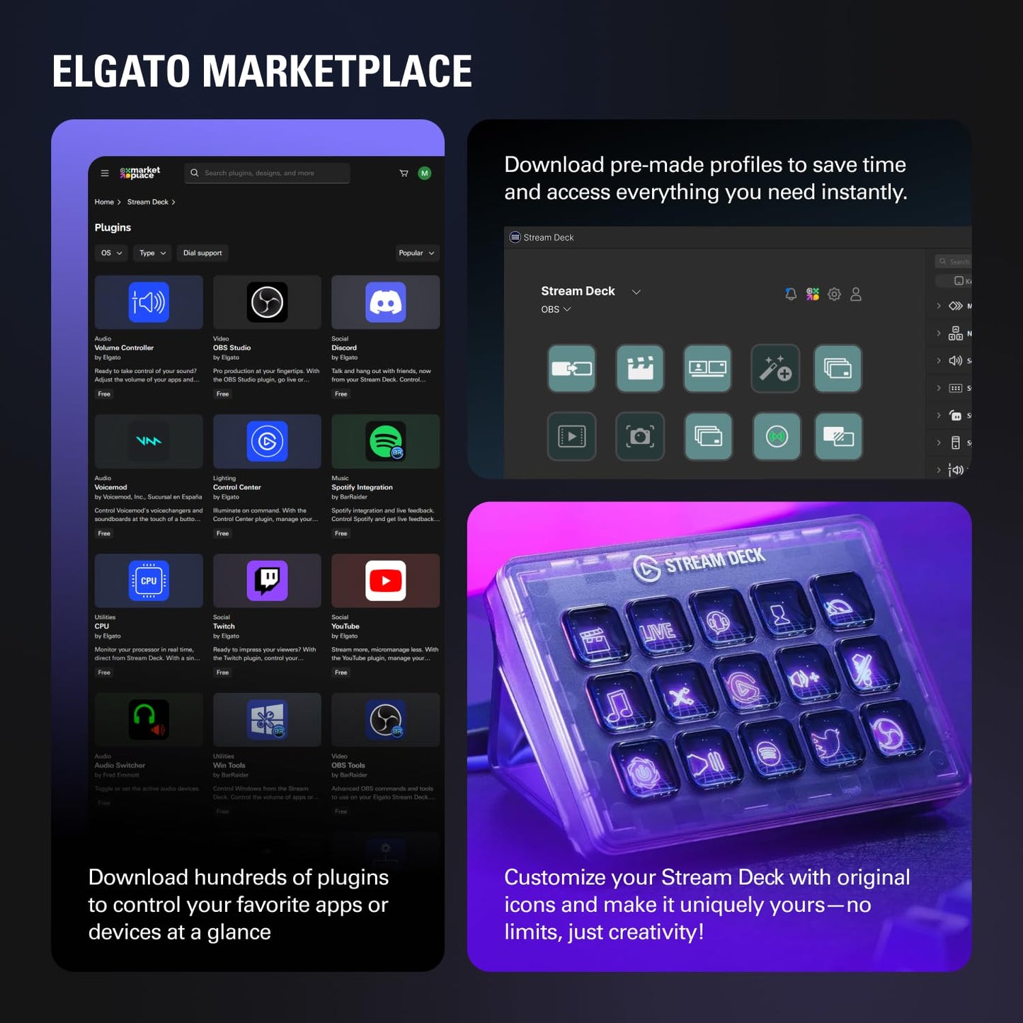 Elgato Stream Deck MK.2 Studio Controller, 15 Macro Keys Elgato