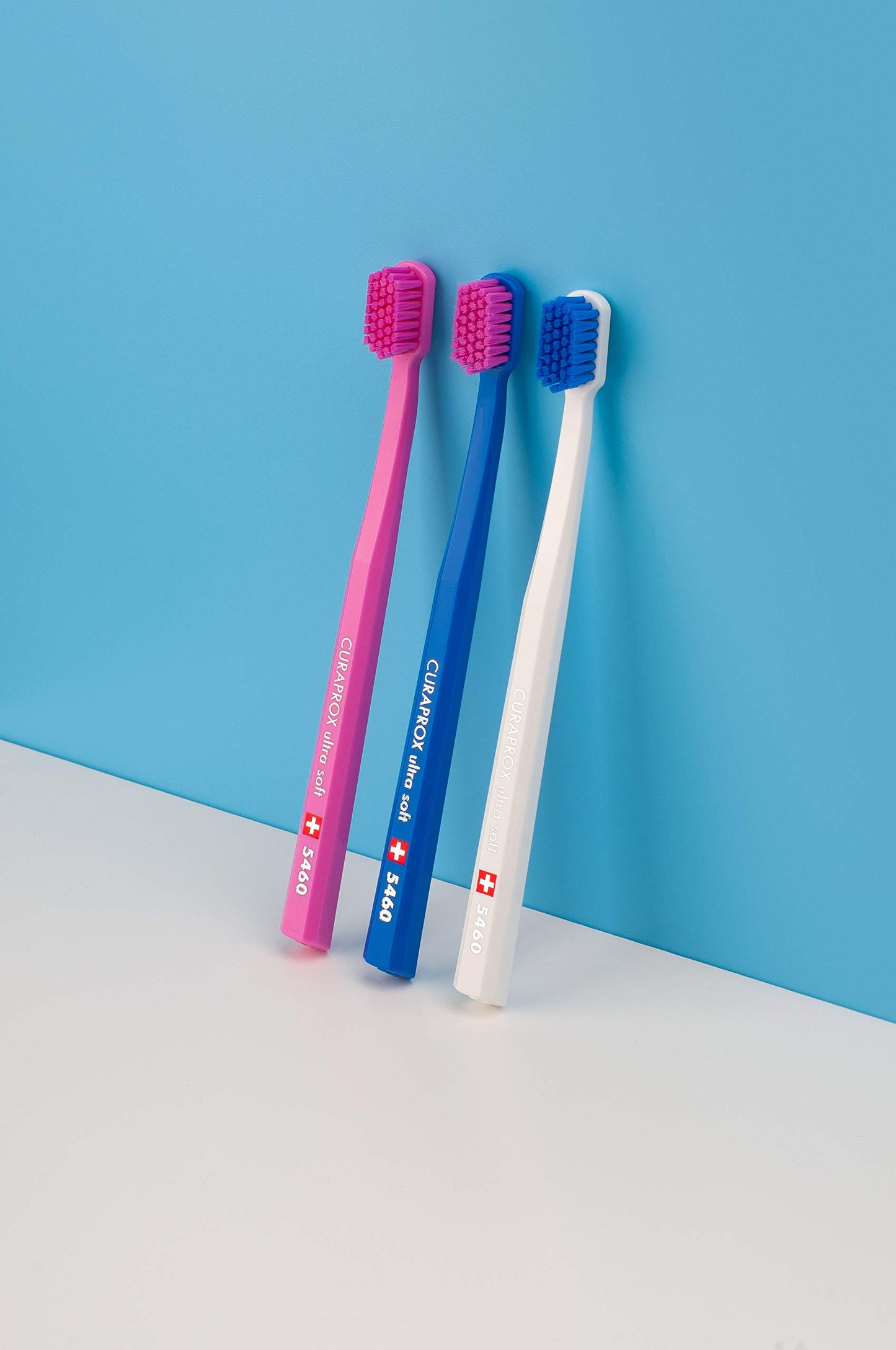 Curaprox CS 5460 Ultra Soft Toothbrush (3-Pack Bilingual) - Gentle Soft Bristles Tooth Brush for Sensitive Gums - Premium Swiss Oral Care Recommended by Dentists - For Adults & Teens - Available at All In One Marketplace Canada