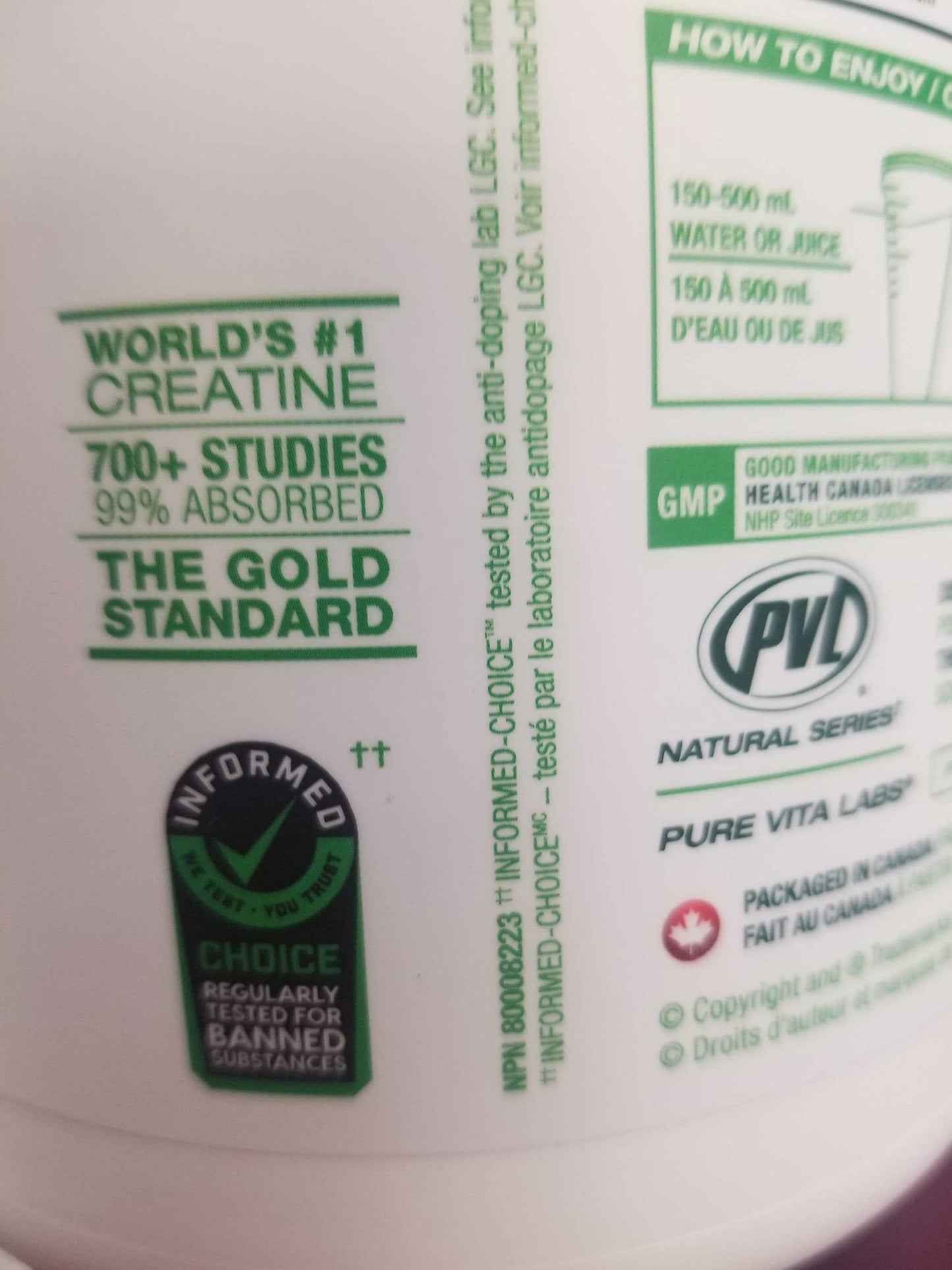 PVL 100% Pure Creatine Monohydrate Powder – Micronized Supplement for Women & Men, Unflavoured Amino Acids & Beta Alanine Friendly, Informed-Choice Tested, 1000 g (200 Servings)