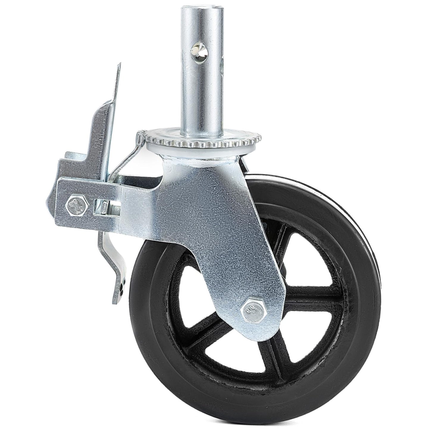 VEVOR 4 Pack 8 Inch Iron Core Polyurethane Swivel Caster with Dual Locking Brake Adjustable Legs 1100LBS Capacity per Wheel VEVOR