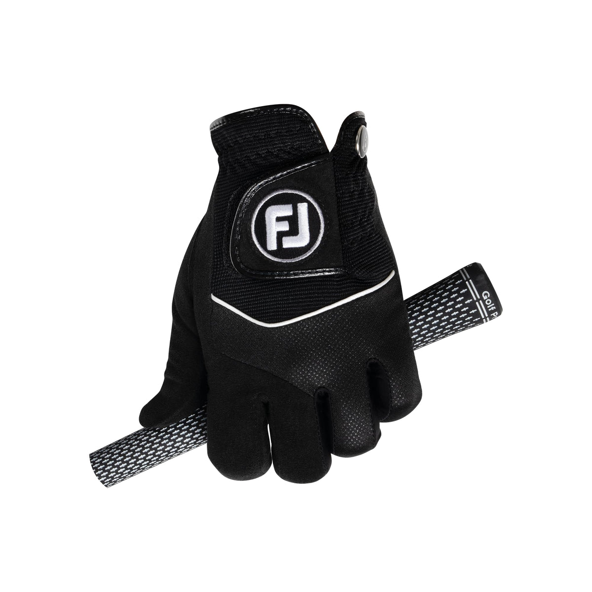 FootJoy Men's RainGrip Golf Glove, Black, Medium/Large, Pair