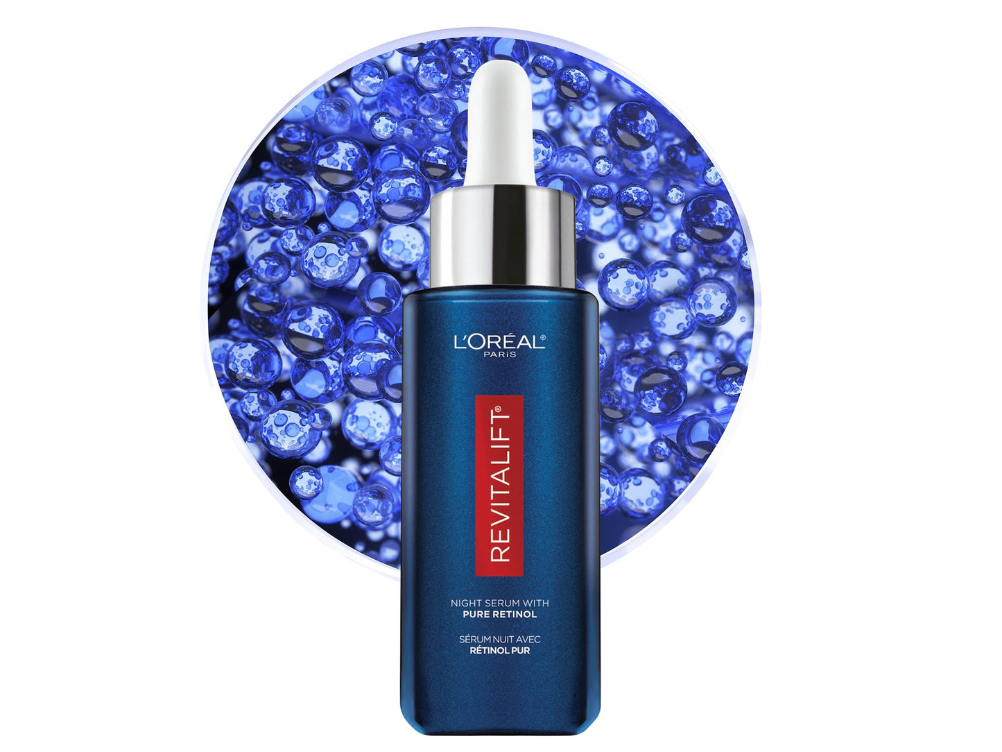 L'Oreal Paris 0.3% Pure Retinol Serum for Face, Night Serum Visibly Reduces the Look of Deep Wrinkles & Smoothes Texture, Revitalift Derm Intensives, 30ml - Available at All In One Marketplace Canada