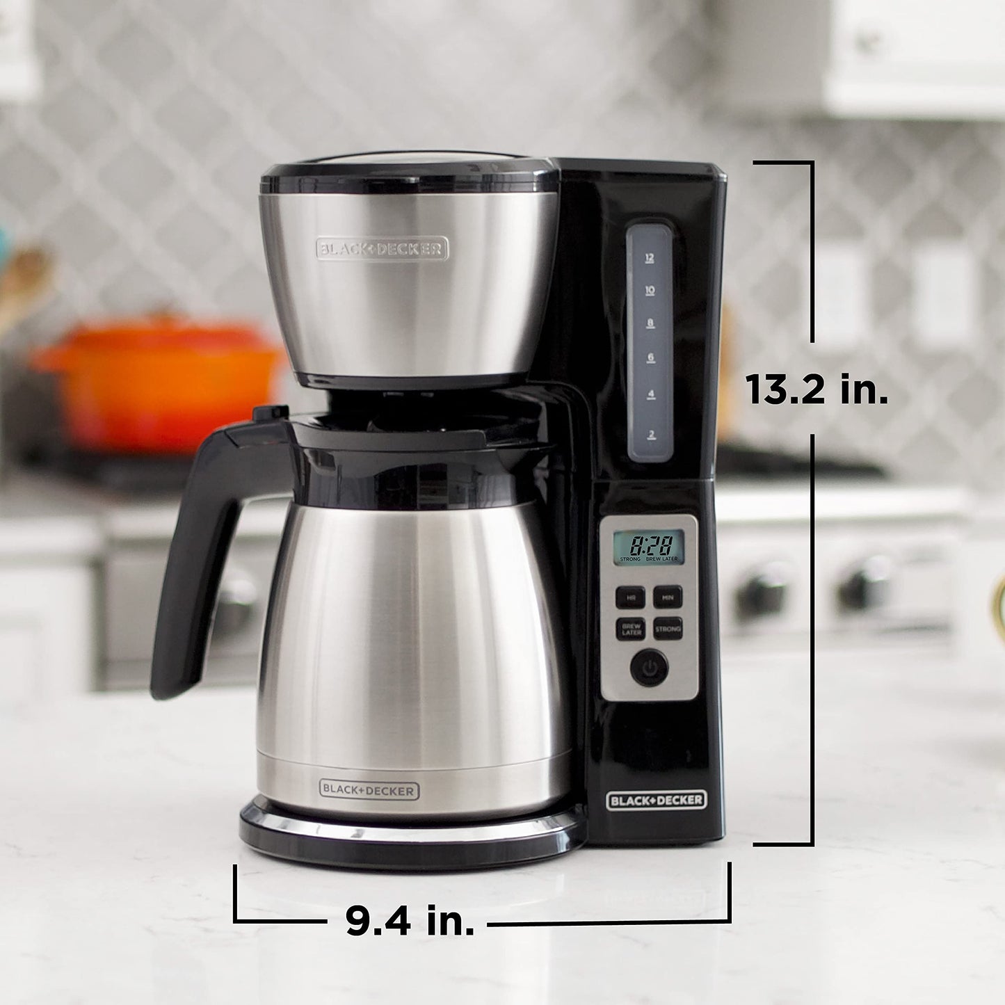 BLACK+DECKER CaféCraft 12-Cup Programmable Coffee Maker, Thermal Carafe BLACK+DECKER