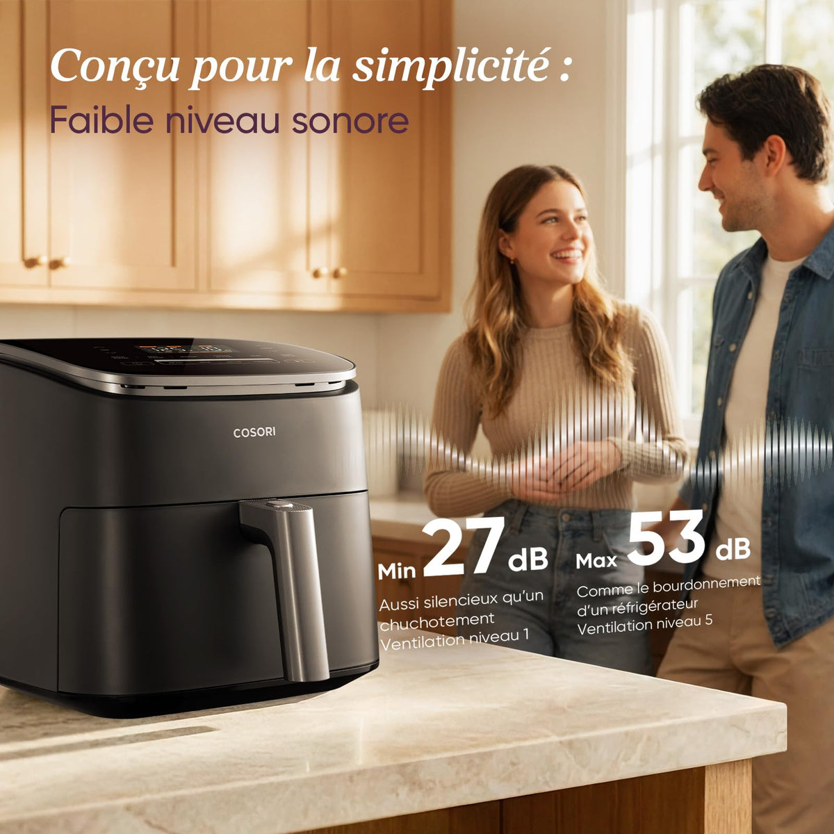 Cosori Air Fryer 6QT 9-in-1 TurboBlaze, French Language Control Panel Only