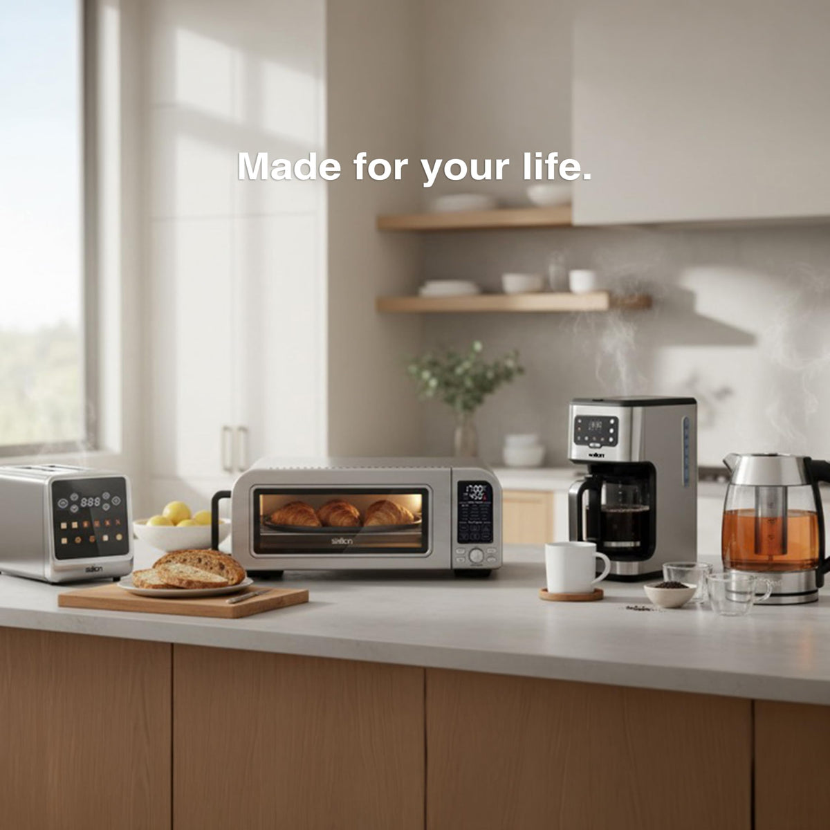 Salton Temperature Control Glass Kettle ā 1.7 L | 7 Temperature Settings (104°Fā212°F / 40°Cā100°C) | Bonus Tea Steeper | LED Colour Change | Keep Warm Function | 360° Swivel Base | Proudly Canadian