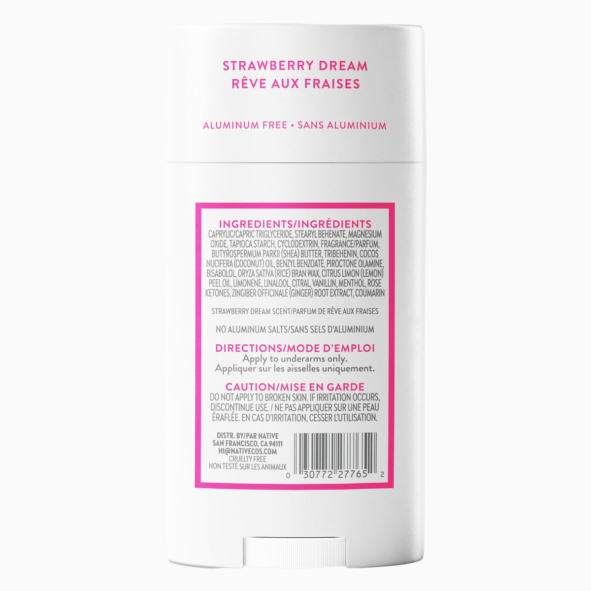 Native Aluminum-Free Deodorant, 72-Hour Protection, Strawberry Charm, 75 g