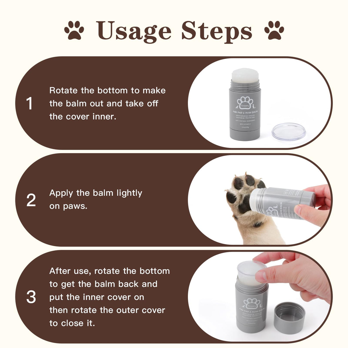Dog Paw Balm Stick(2.4oz) | Natural Paw Protection for Dogs | Dog Essentials for Dog Winter Dry Cracked Dog Paw & Nose | Dog Gift Accessories for Pets | Dog Stuff with Shea Butter & Beewax 🍁 All In One Marketplace Canada