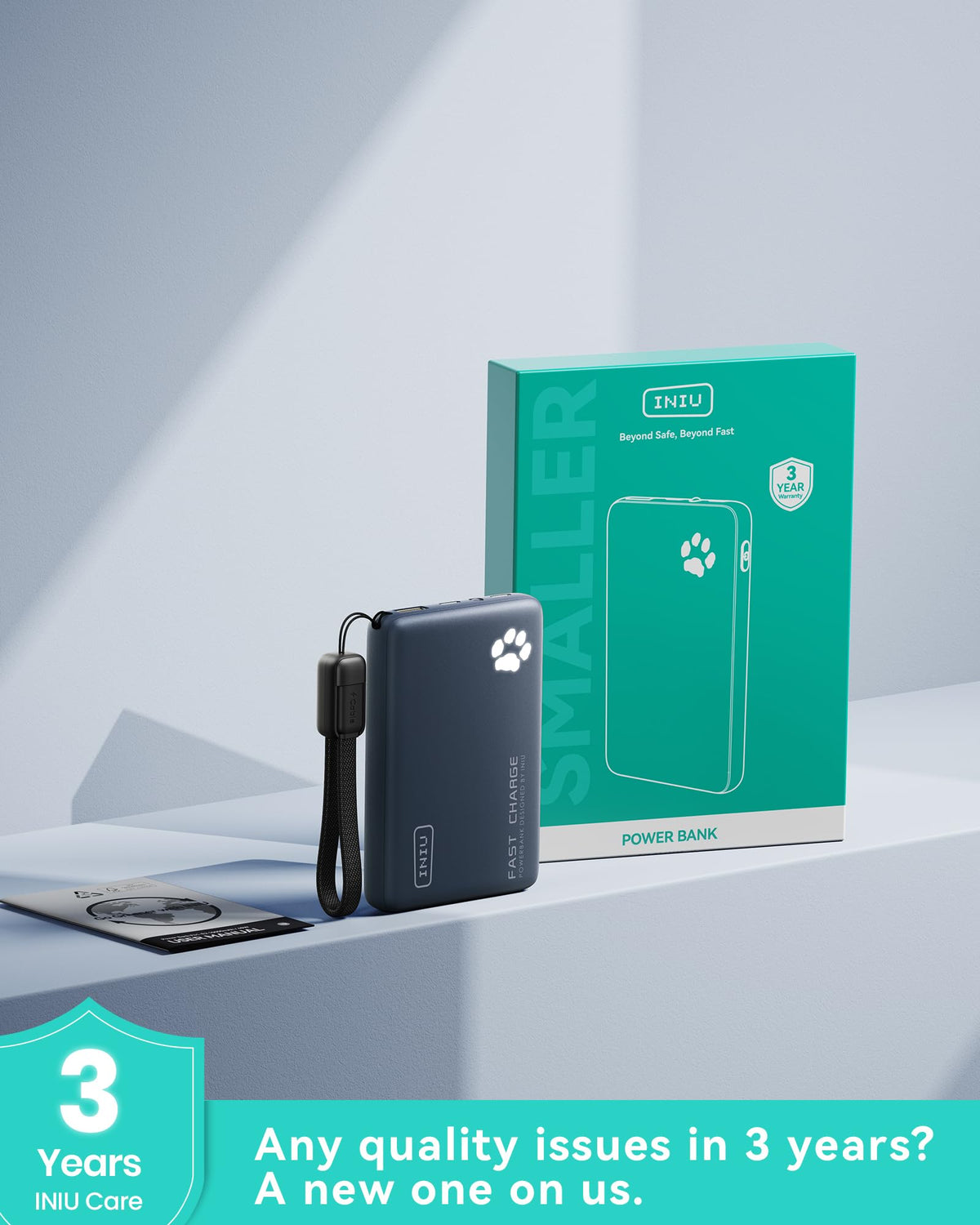 INIU 45W Fast Charging Power Bank, Smaller 10000mAh Travel Portable Charger
