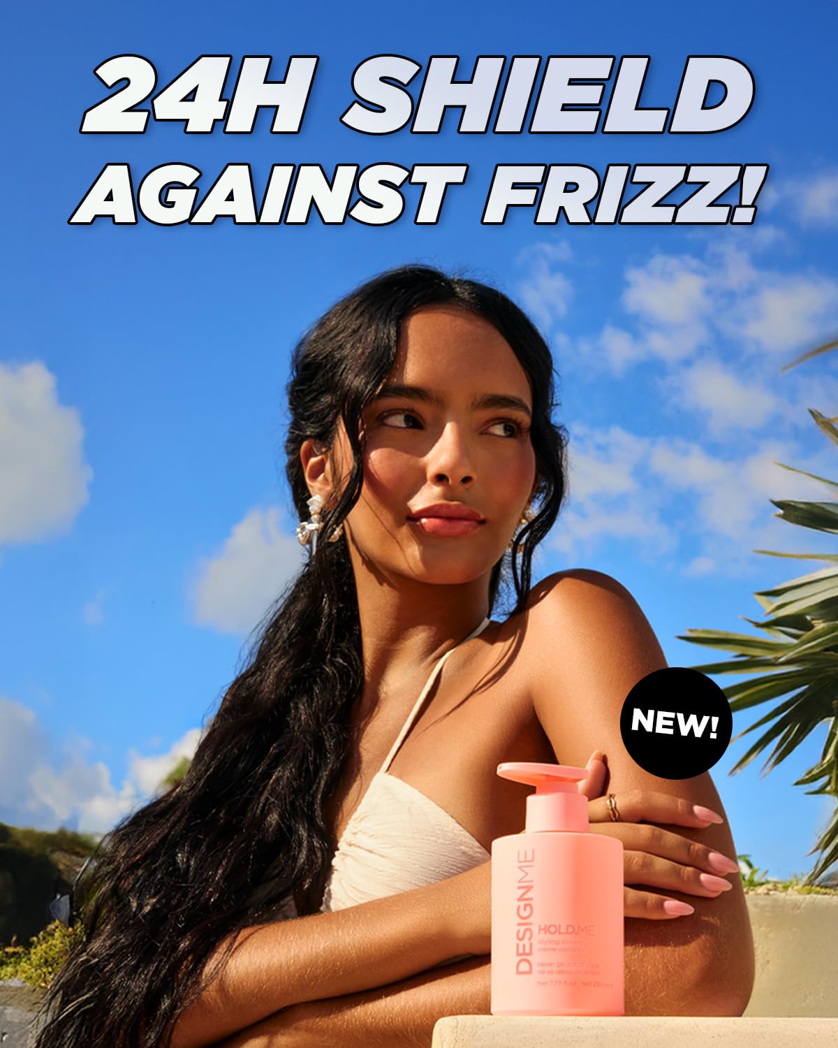 Design.Me HOLD.ME Styling Cream | Smoothing Cream for Blowouts & Sleek Looks | Hydrating, Tames Frizz & Flyaways, Adds Shine & Smooths Hair | Soft Hold | Blow Dry Cream For All Hair Type Design.Me
