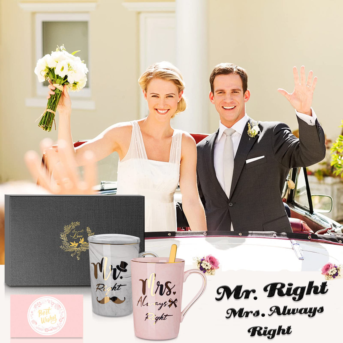 Biching Mr Right and Mrs Always Right Couples Mugs Gifts Set for Wedding 🍁 All In One Marketplace Canada