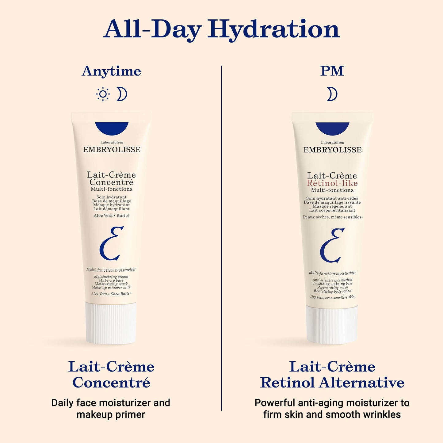 Embryolisse Lait-Crème Concentré, Multifunction Daily Moisturizer, Primer, and Makeup Remover, Suitable for All Skin Types. French Face Cream With Shea Butter & Aloe Vera - 30ml