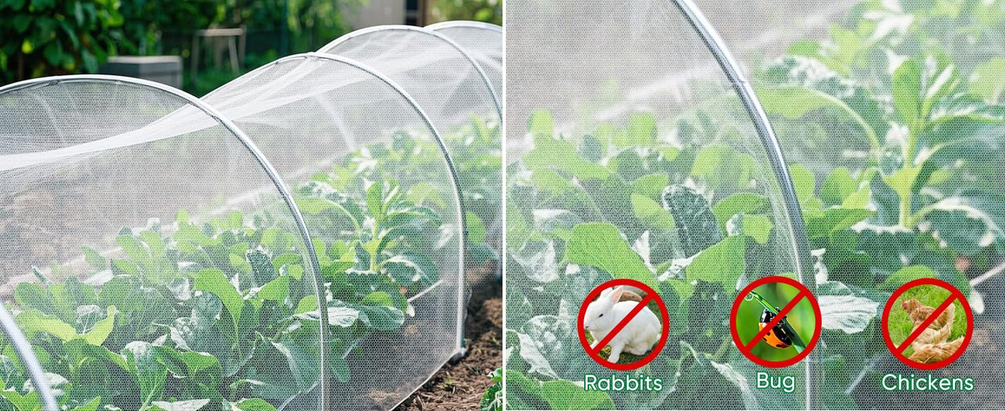 Ultra Fine Insect Mesh Garden Netting 3M x 15M, Extra Large Insect & Bird Barrier Netting, Crop Protection Plants Netting for Vegetables, Fruit Trees, Greenhouse, Customizable Plant Cover Protection - Available at All In One Marketplace Canada