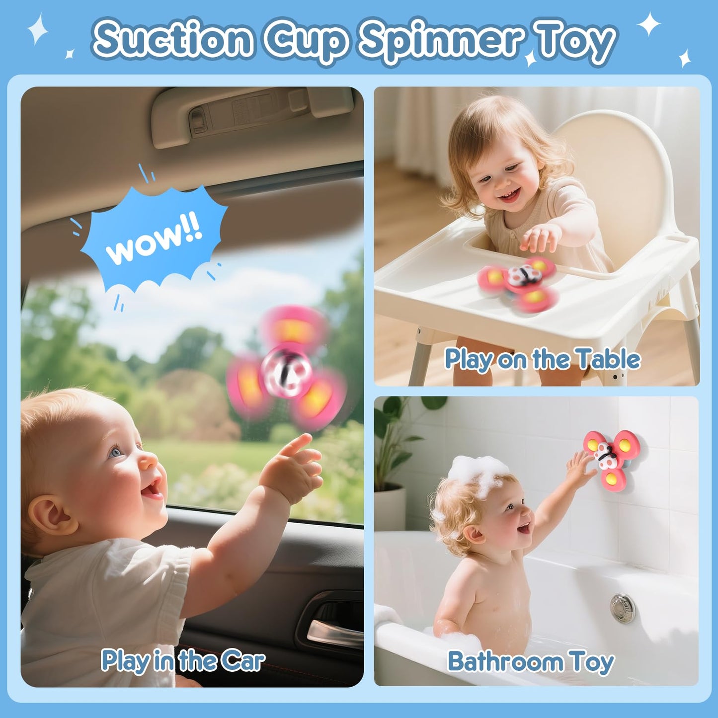 6 in 1 Baby Montessori Toys for 6-12 Months, Montessori Toys for Babies Incl Pull String Toy, Stacking Cups, Tissue Box Toy, Suction Cup Spinner Toys, Stacking Blocks, Activity Cube Gift for Boy Girl - Available at All In One Marketplace Canada
