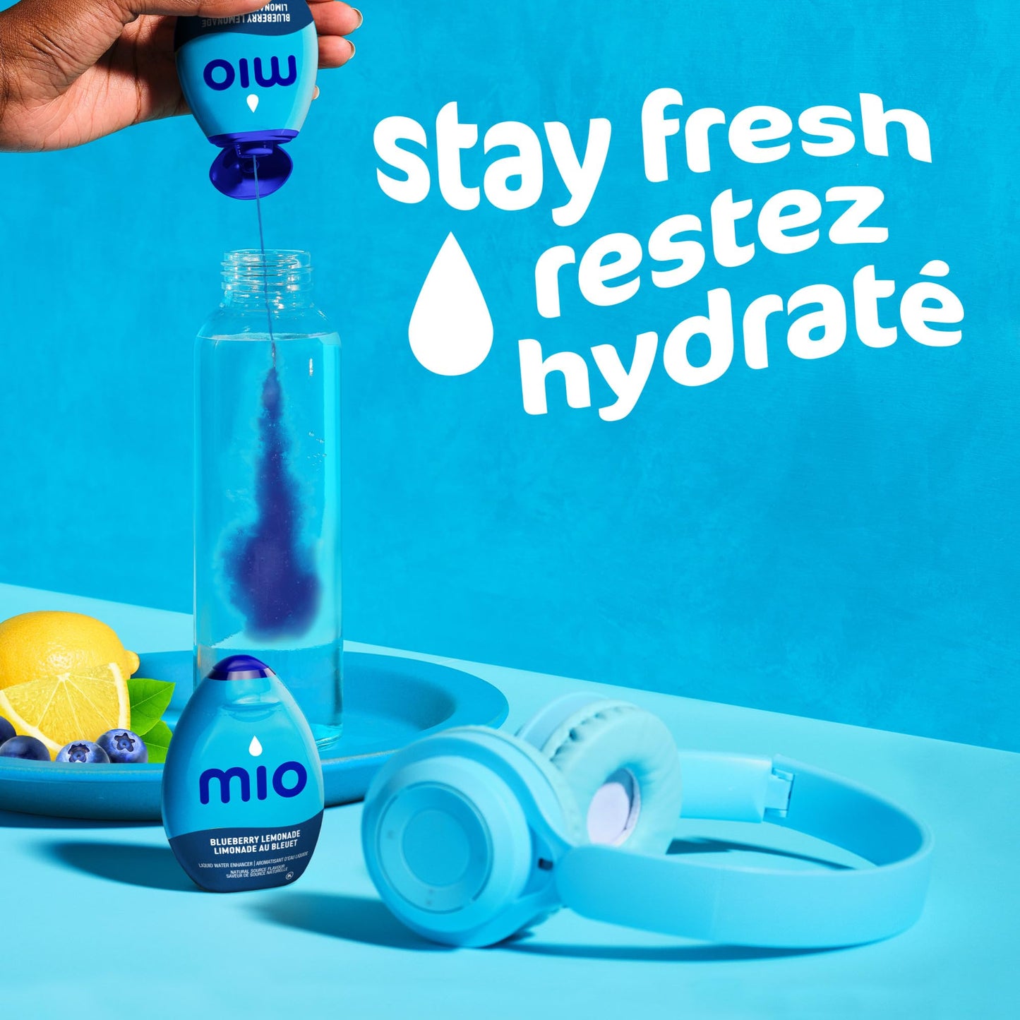 mio Blueberry Lemonade Liquid Water Enhancer, 48 mL Bottle (Pack of 12)