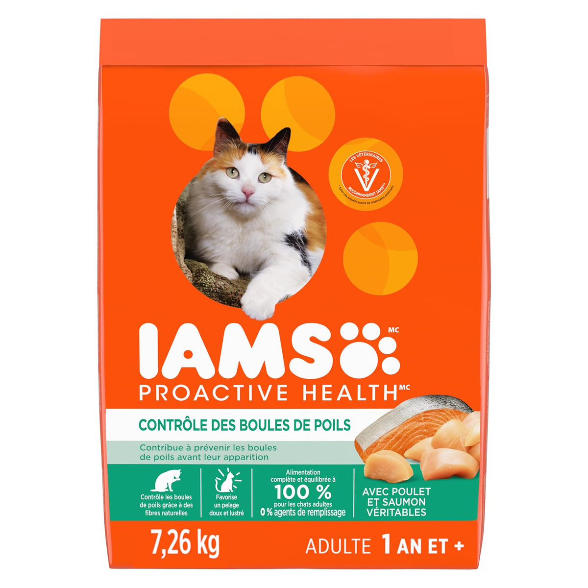 IAMS Proactive Health Adult Dry Cat Food, Chicken & Salmon, 7.26kg