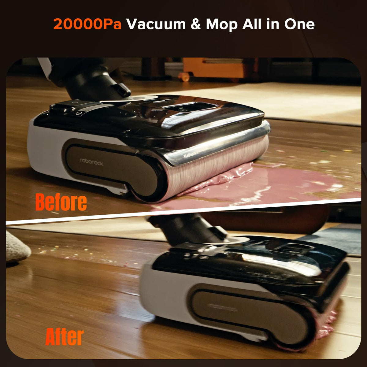 roborock F25 GT Wet Dry Vacuum Cleaner, Cordless Vacuum Mop Combo, 20000Pa