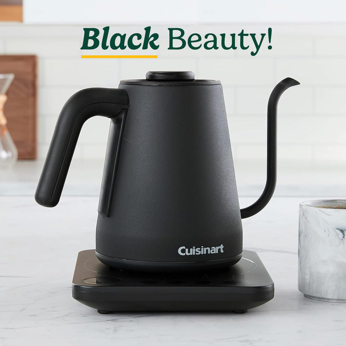 Cuisinart Gooseneck Kettle, One-Touch Controls, 30-Min Keep Warm, 1-Liter