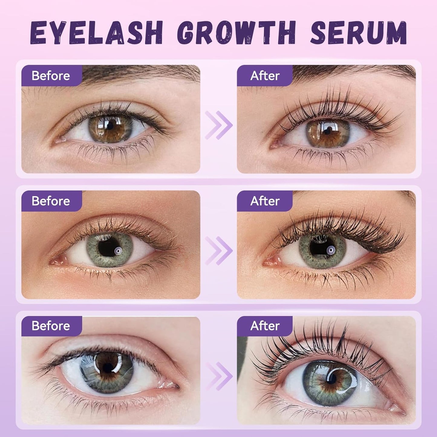 Lash Serum for Growth, Premium Eyelash Enhancer Care for Longer Thicker & Fuller, Gentle Formula Safe for Sensitive Eyes Non-Irritating Daily Use at Home & Travel - 5ml - Available at All In One Marketplace Canada