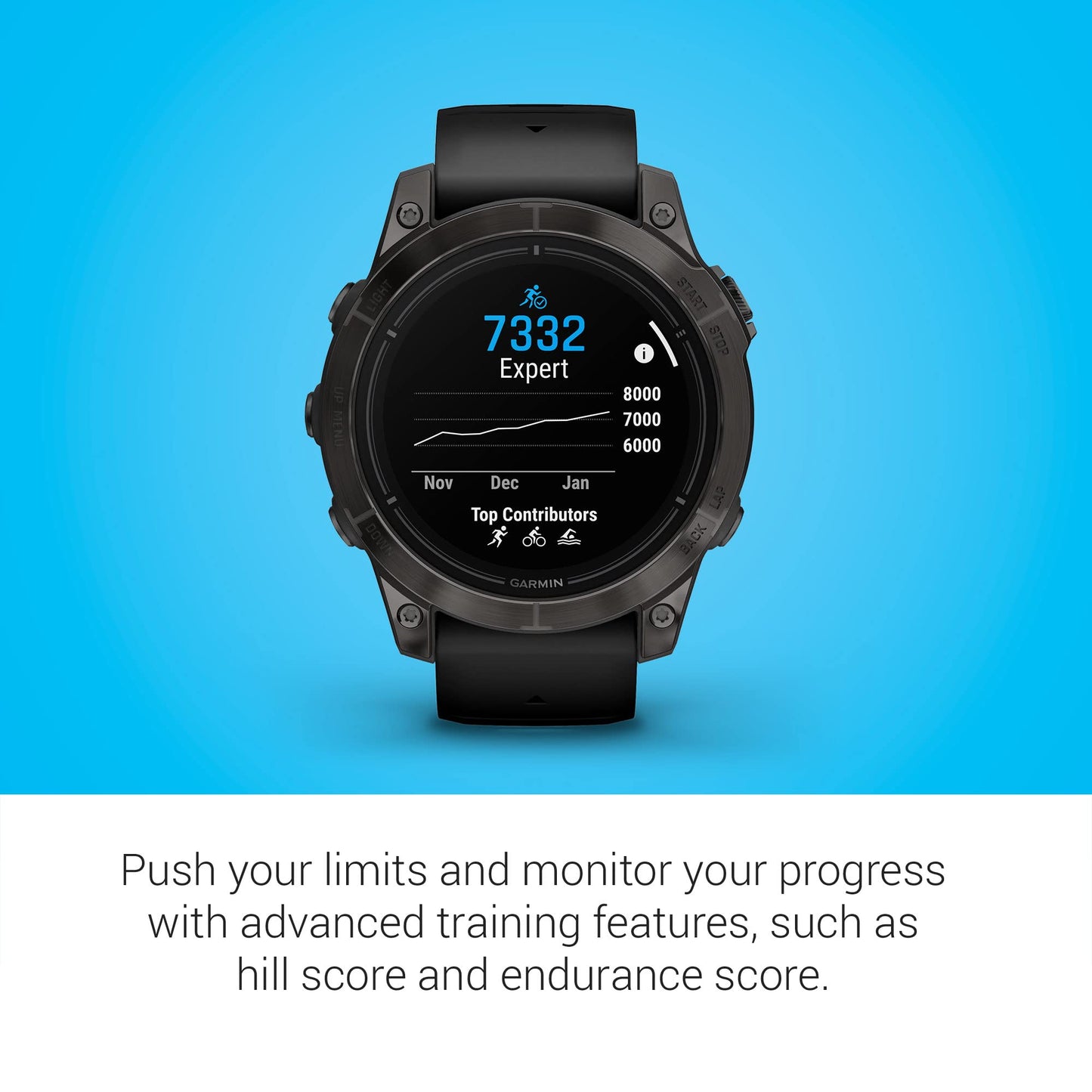 Garmin epix Pro (Gen 2) Sapphire Edition, 47mm, High Performance Smartwatch, Advanced Training Technology, Built-in Flashlight, Black Garmin