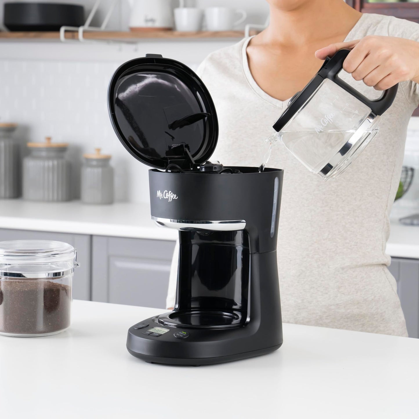 Mr. Coffee 5-Cup Programmable Coffee Maker, 25 oz. Mini Brew, Space-Saving Coffee Machine, Black - Available at All In One Marketplace Canada
