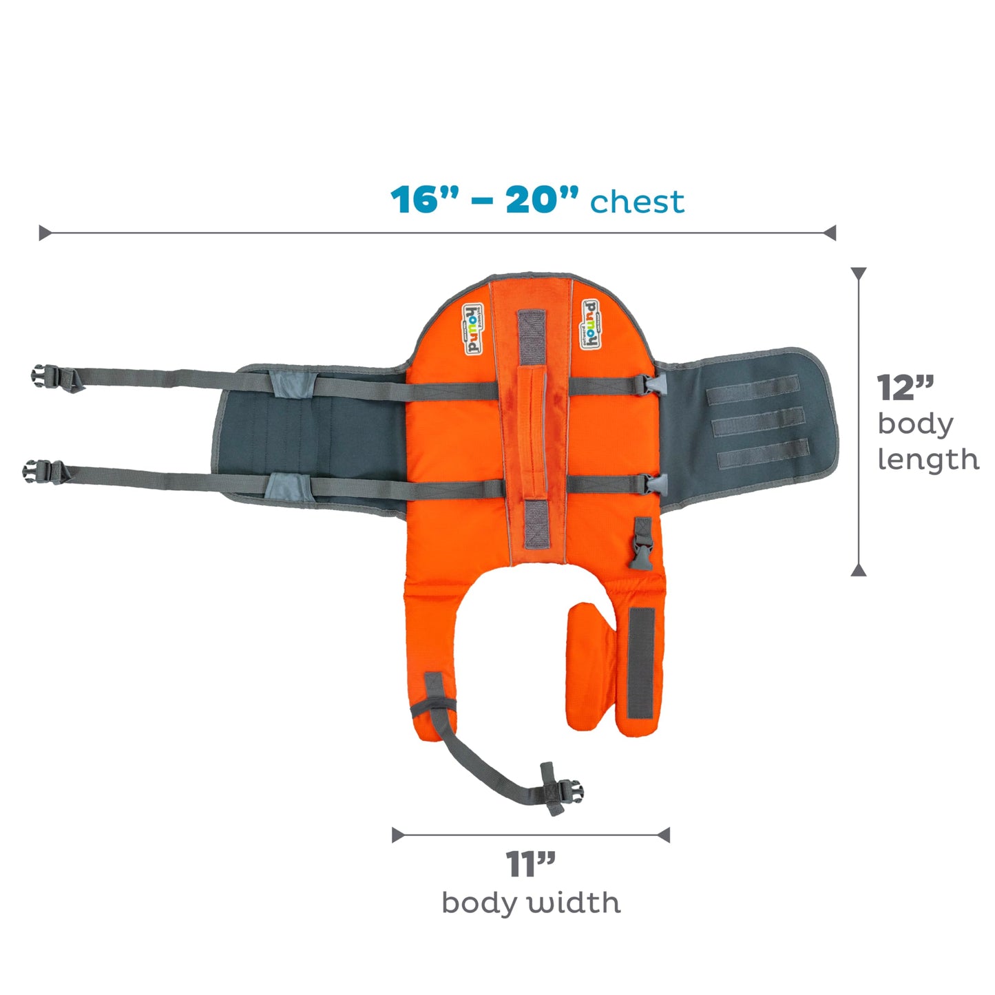 Outward Hound Granby Splash Dog Life Jacket with Handle, Reflective Floating Vest for Swimming & Boating, Maximum Buoyancy, All Skill Levels, Small Dogs & Puppies (16–20" Girth), Orange, Small