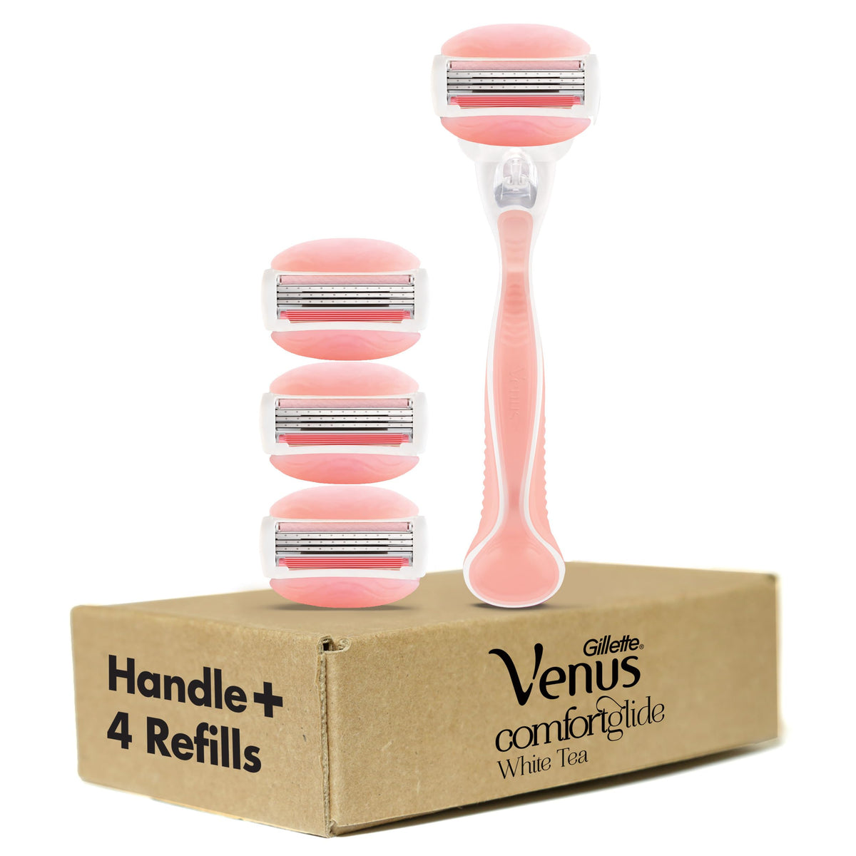 Gillette Venus Comfortglide White Tea Women's Razor - 1 Handle + 4 Refills
