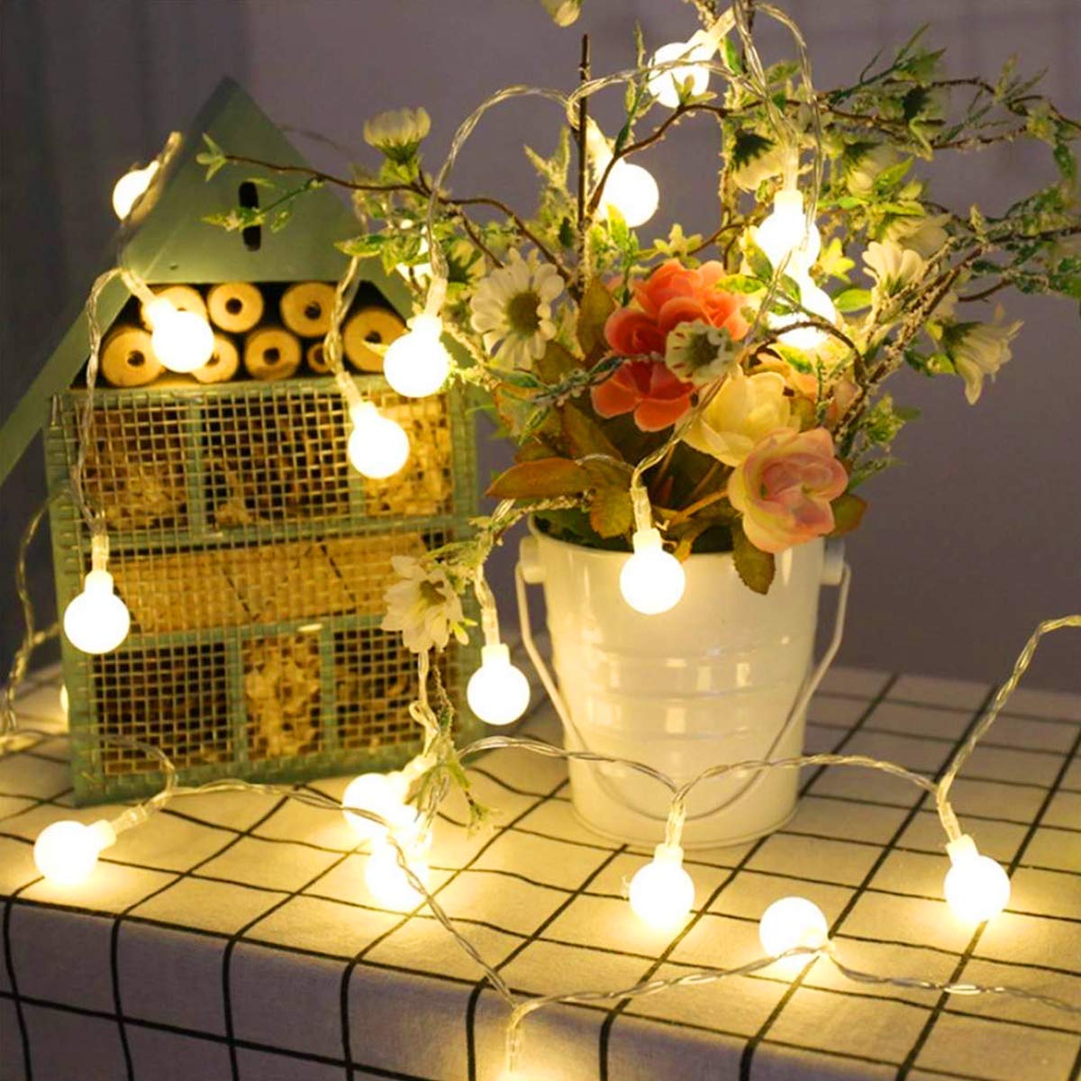 LE Globe String Lights, 16.4ft 50 LEDs Fairy Lights Battery Powered 🍁 All In One Marketplace Canada