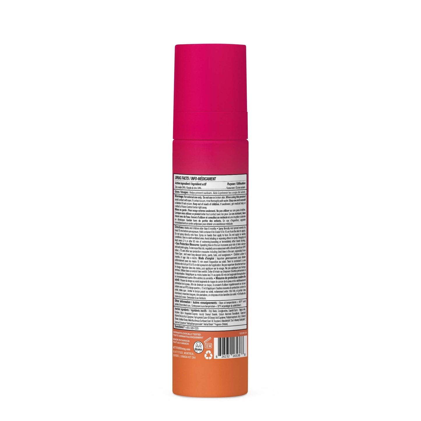 ATTITUDE Mineral Sunscreen Lightweight Lotion SPF 50, Broad Spectrum Zinc Oxide, EWG Verified, Non-Nano, Water-Resistant 80 Minutes, Non-Greasy for Face & Body, Vegan, Sun-Kissed Vanilla Scent, 80 grams