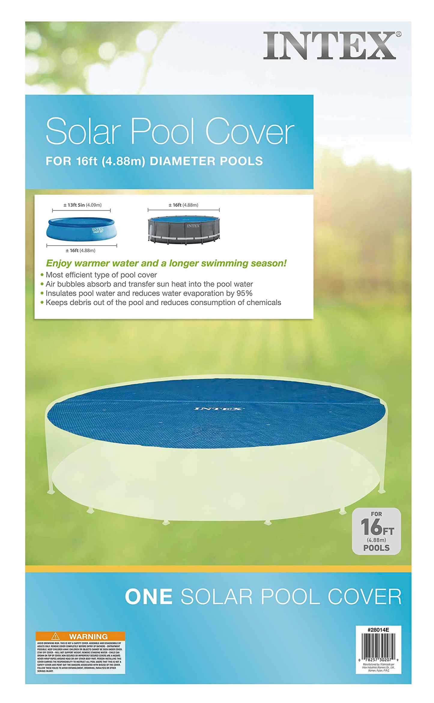 Intex Solar Cover for 16ft Diameter Easy Set and Frame Pools - Available at All In One Marketplace Canada