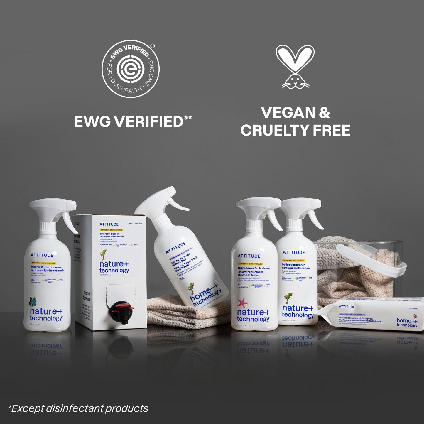 ATTITUDE Bathroom Cleaner Refill, EWG Verified, Plant-Based & Vegan, Safe for Bathroom Surfaces, Tiles, Tubs, Shower Walls, and Grout, Made in Canada, Citrus Zest Scent, 4 Liters 🍁 All In One Marketplace Canada