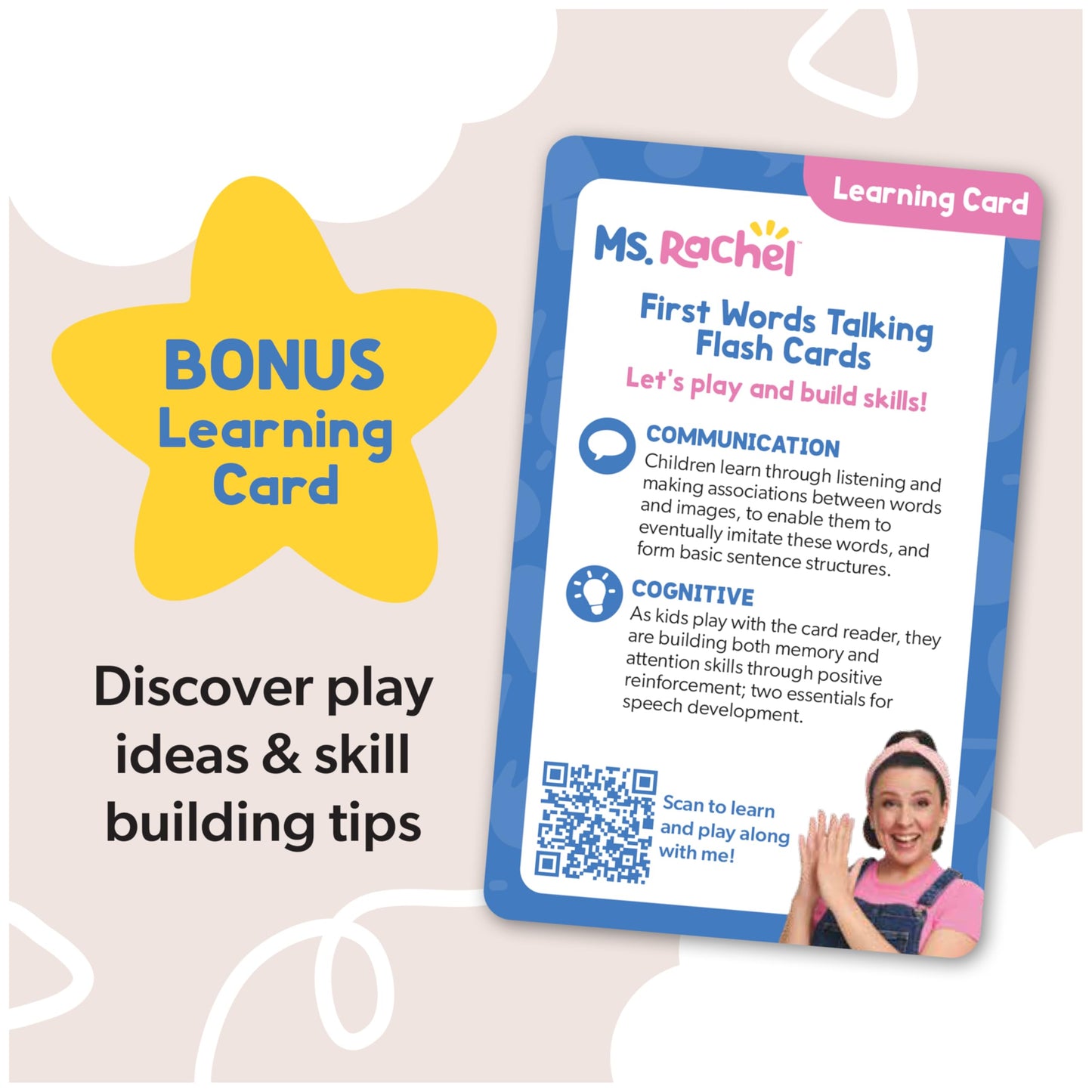 Ms. Rachel First Words Flash Cards, Electronic Card Reader, 100 Words 🍁 All In One Marketplace Canada