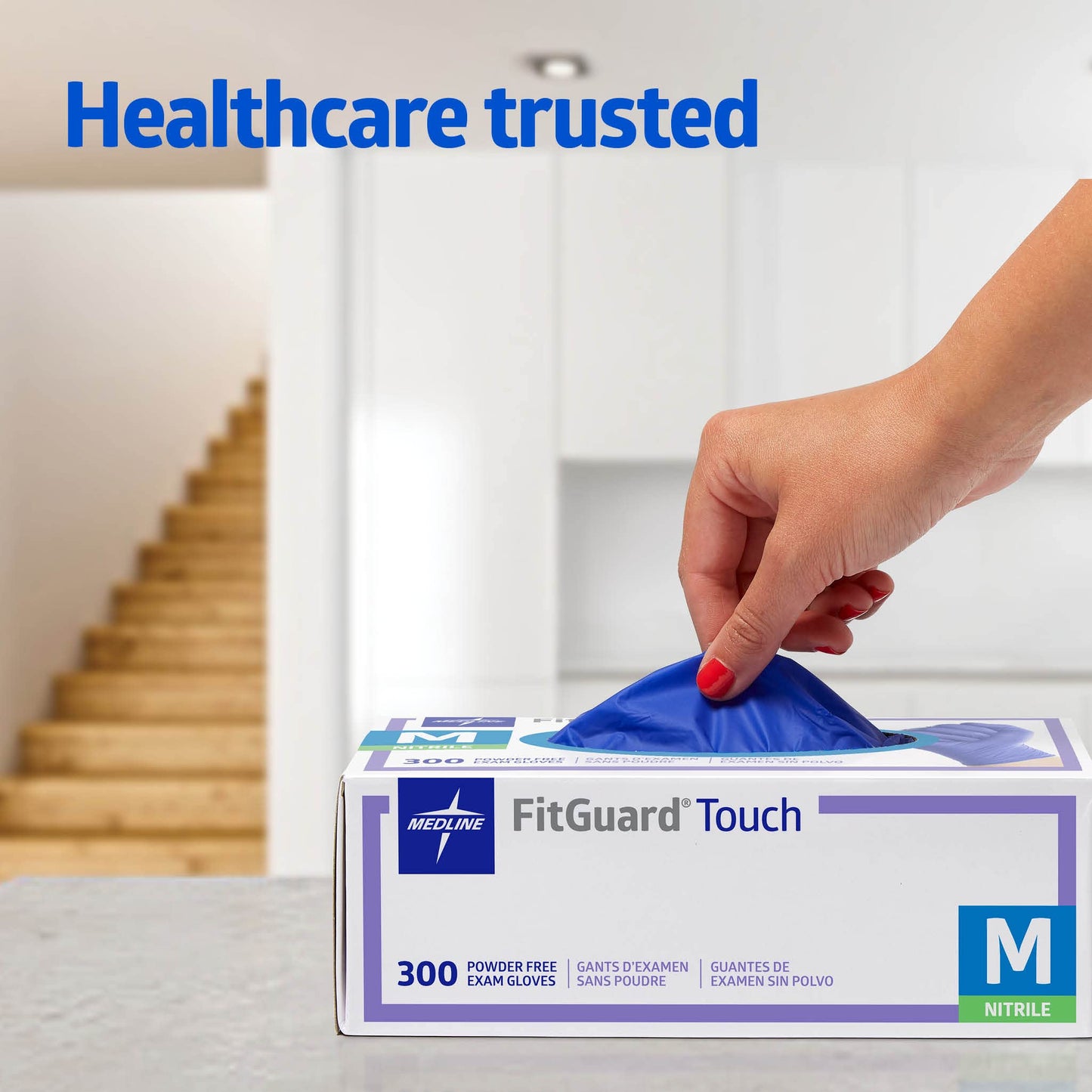 Medline FitGuard Touch Nitrile Exam Gloves, Small, Powder Free, 300 π All In One Marketplace Canada