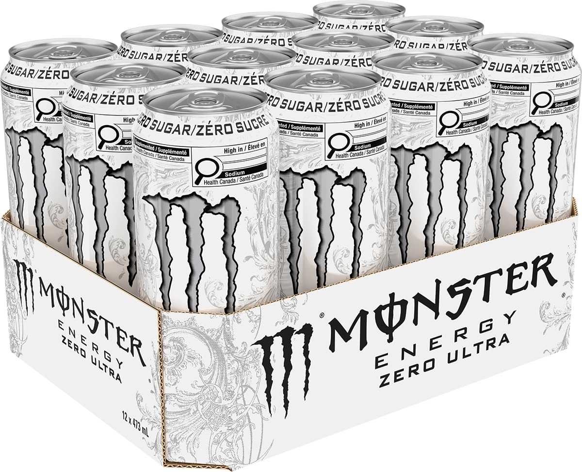 Monster Energy, Zero Ultra, 473mL Cans, Pack of 12
