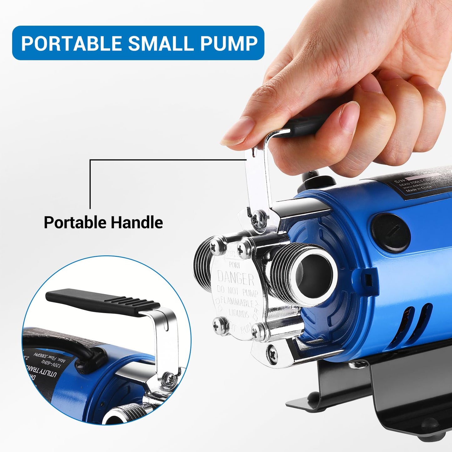 Water Transfer Pump: DEKOPRO Transfer Pump Electric Water Pump Utility Pump Rain Barrel Garden Hose Pump 115V - Available at All In One Marketplace Canada