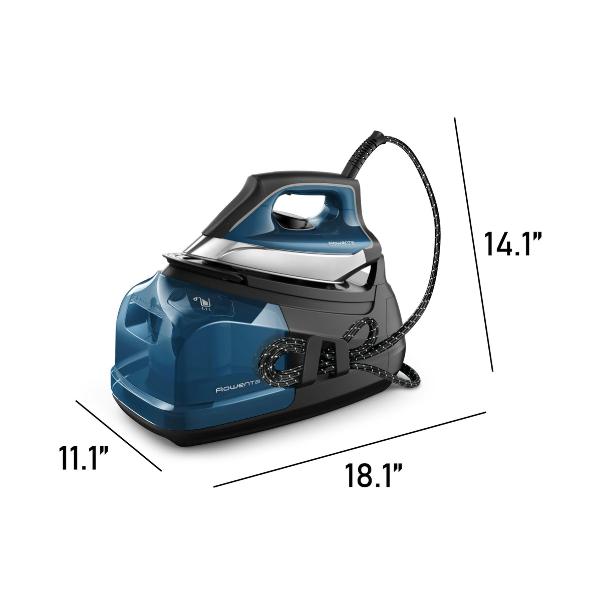 Rowenta Steam Station Iron Steamer for Clothes, 1800 Watts, Blue, DG8624