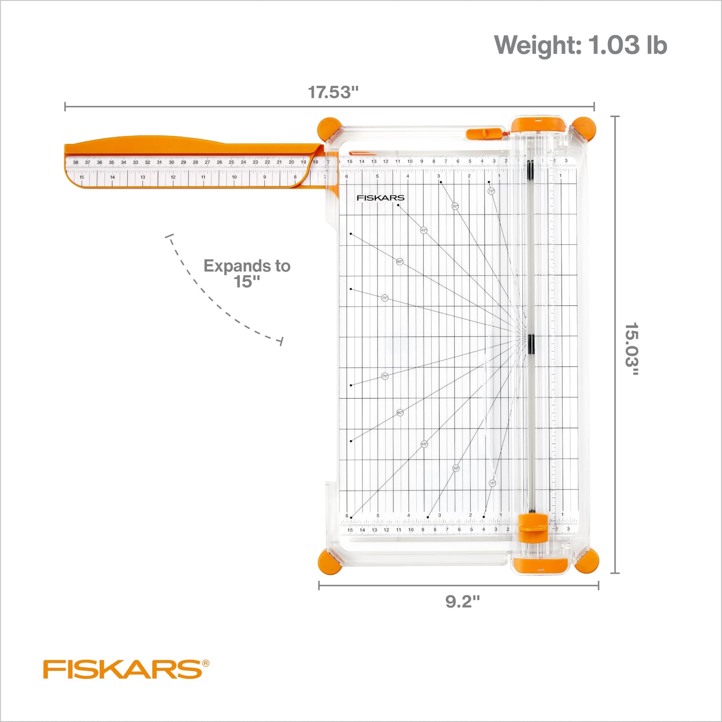Fiskars Precision Paper Trimmer - Easy, Safe and Accurate for Crafts, Gifts, Cards and More - Always Cuts Straight Fiskars