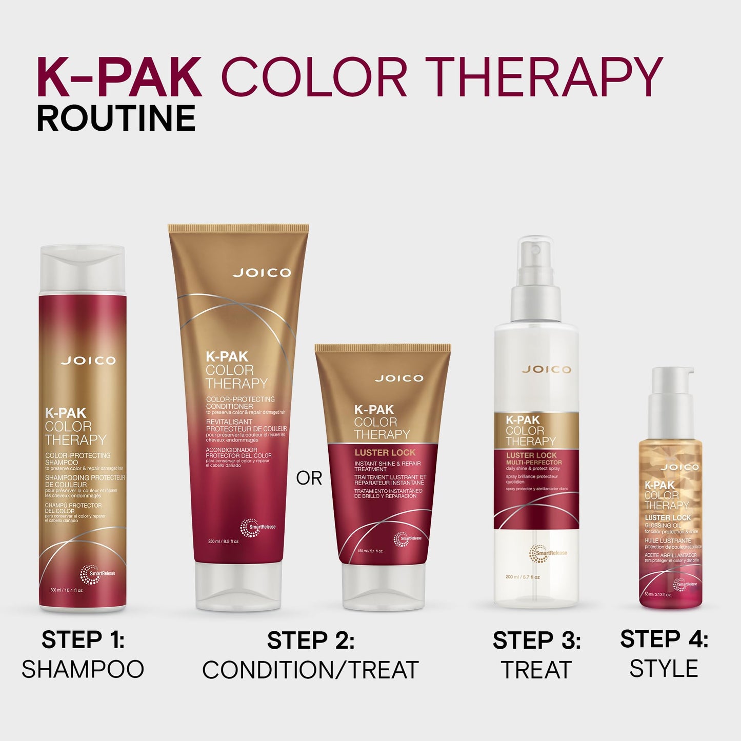 Joico K-Pak Color Therapy Color Protecting Conditioner | Conditioner for Damaged Hair | For Colour Treated Hair | Boosts Shine | Repairs Breakage | Heat Protectant with Argan and Keratin | Sulfate Free Joico