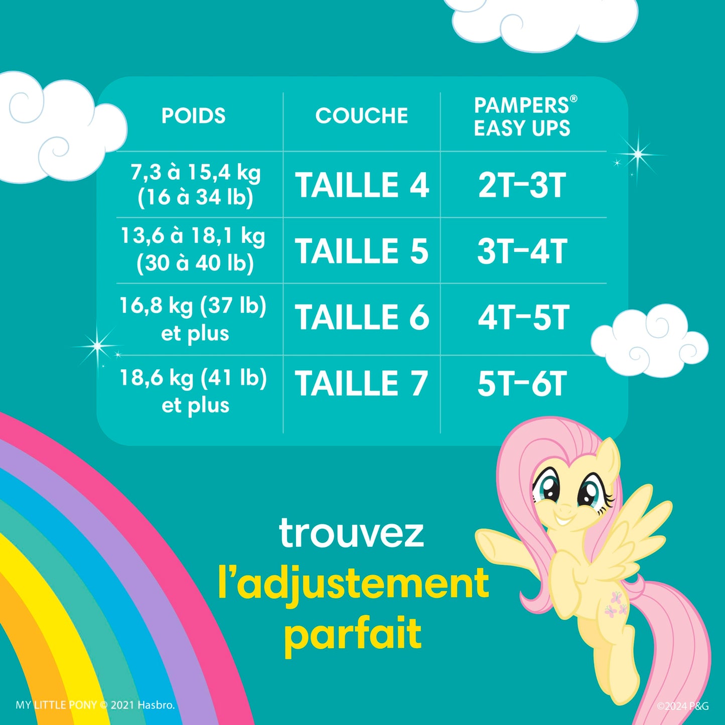 Pampers Easy Ups Training Underwear Girls Size 6 4T5T, 86 Count
