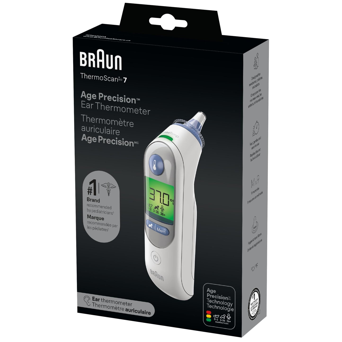 Braun IRT6520CA ThermoScan® 7 Ear Thermometer with Age Precision™ for All Age Groups, #1 Brand Among Pediatricians and Moms - Available at All In One Marketplace Canada