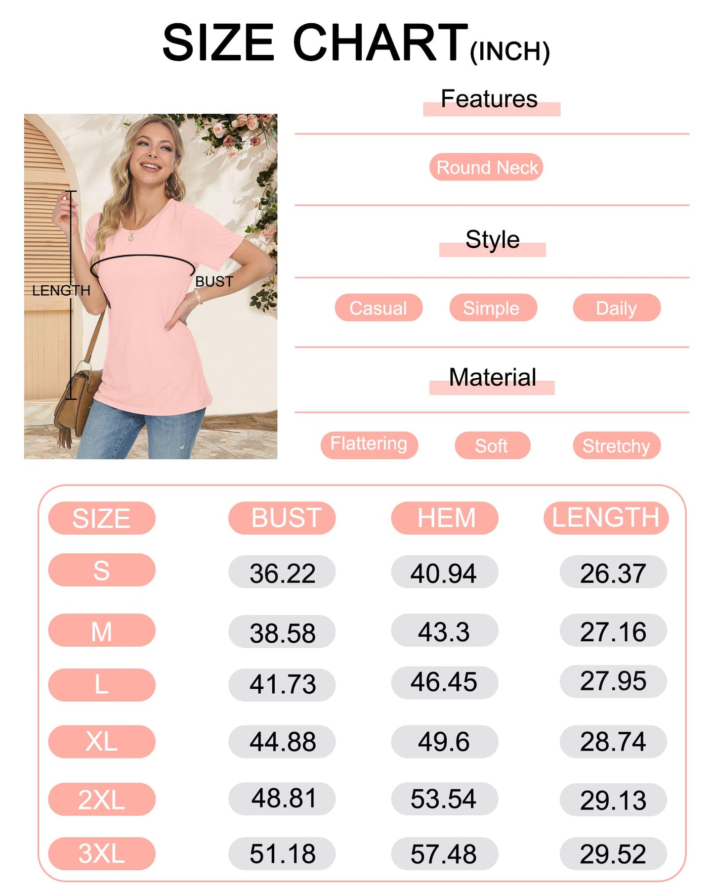 WNEEDU Womens Tops Summer T-Shirt Short Sleeve Crewneck Loose Fit Casual Basic Tee Tops 2026 New Floral White XL