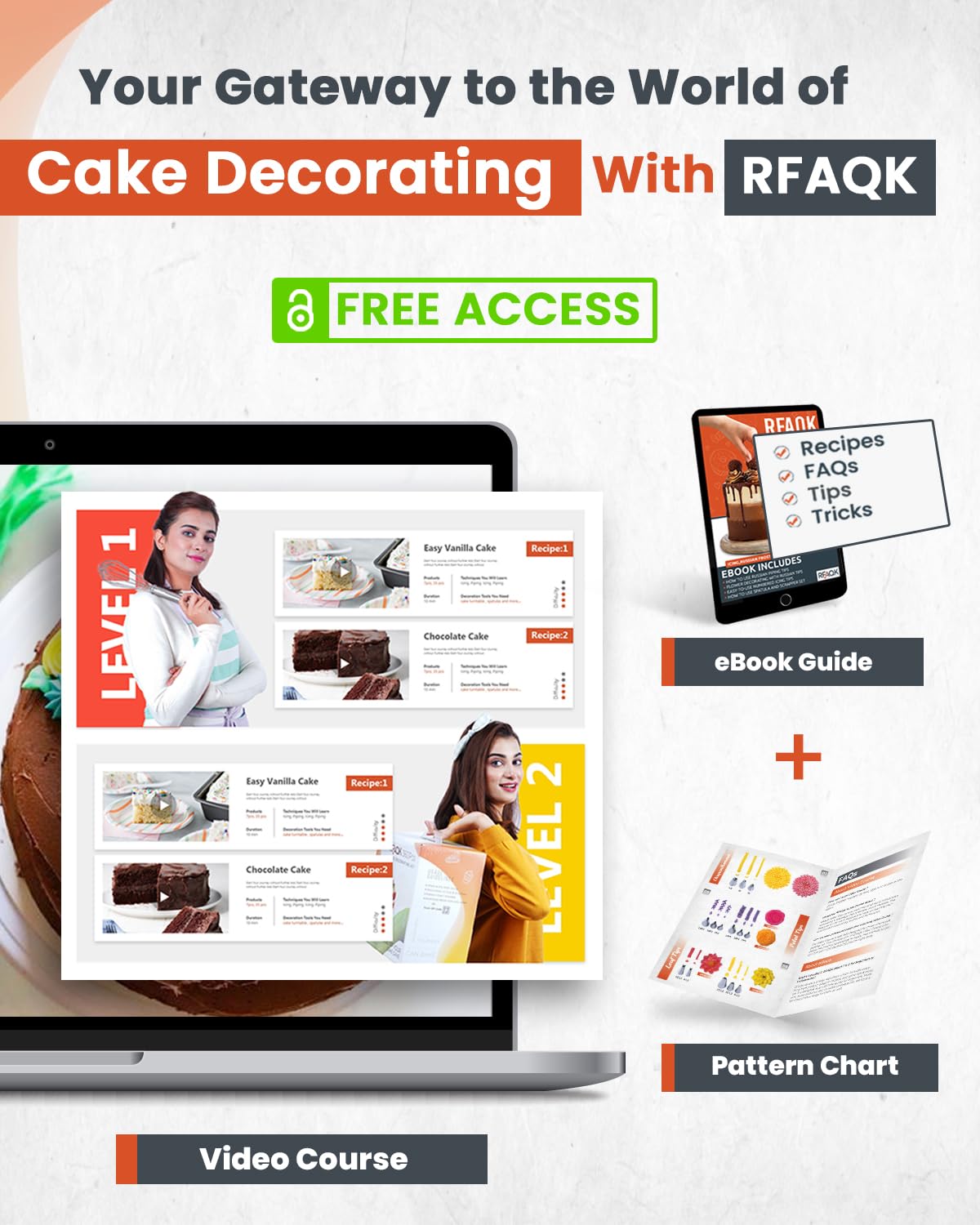 RFAQK 250 PCs Aluminum Cake Decorating Kit with 12" Cake Turntable - 48 Numbered Piping Tips and Piping Bags -Russian Tips -Scrappers -Cake Leveler -Straight & Angled Spatula & Other Baking Supplies 🍁 All In One Marketplace Canada