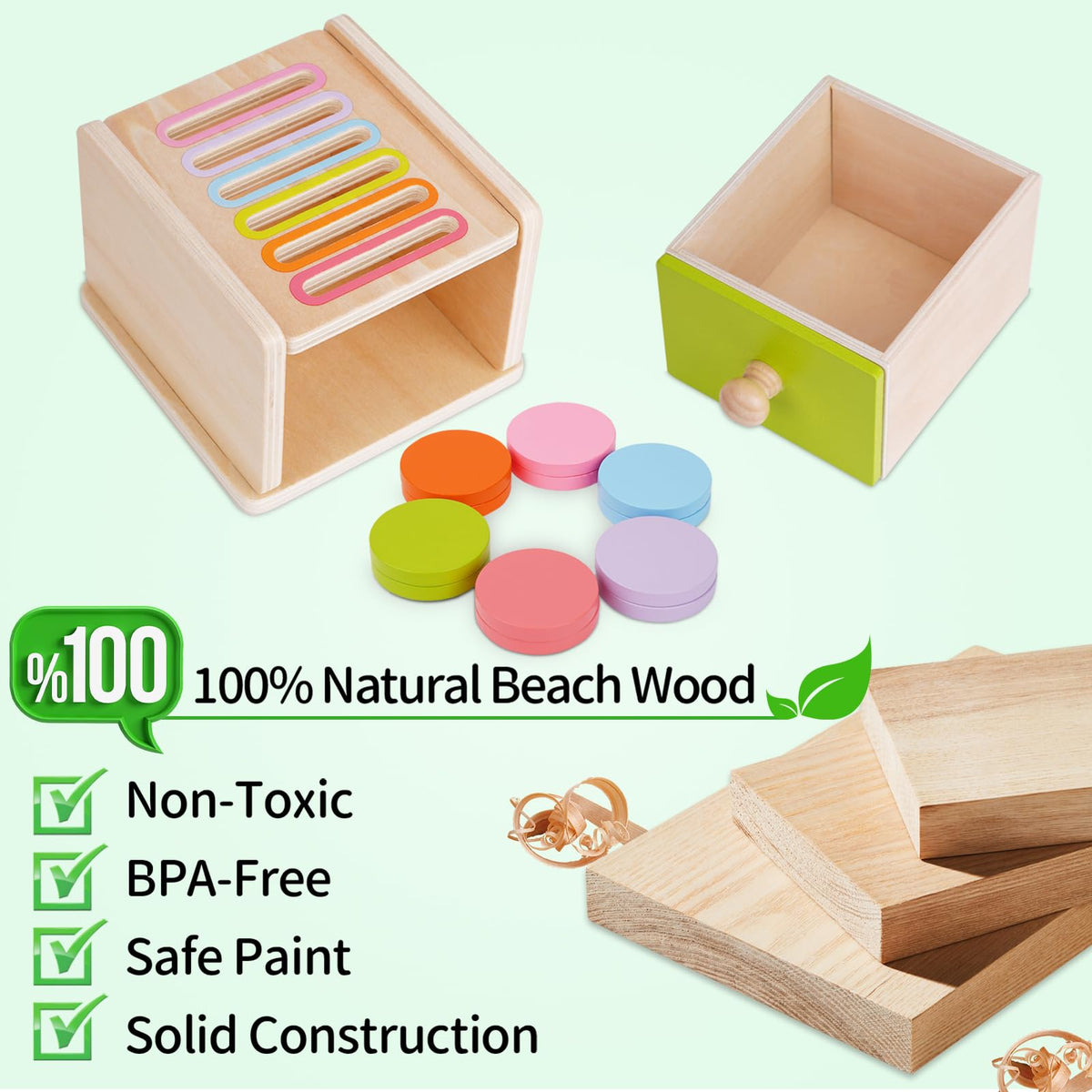 FCSONU Toddlers Montessori Coin Box Toys for 1 2 3 Year Old Boys Girls Baby 🍁 All In One Marketplace Canada