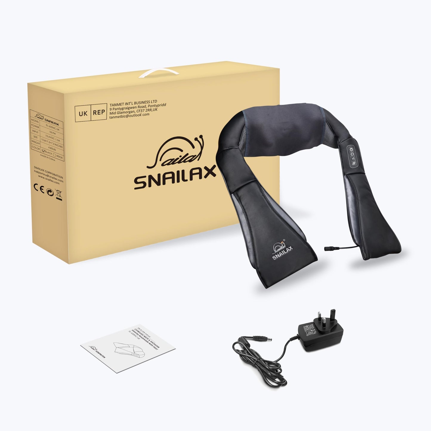 Snailax Cordless Shiatsu Neck Massager, Kneading Shoulder Massage with Heat 🍁 All In One Marketplace Canada Snailax