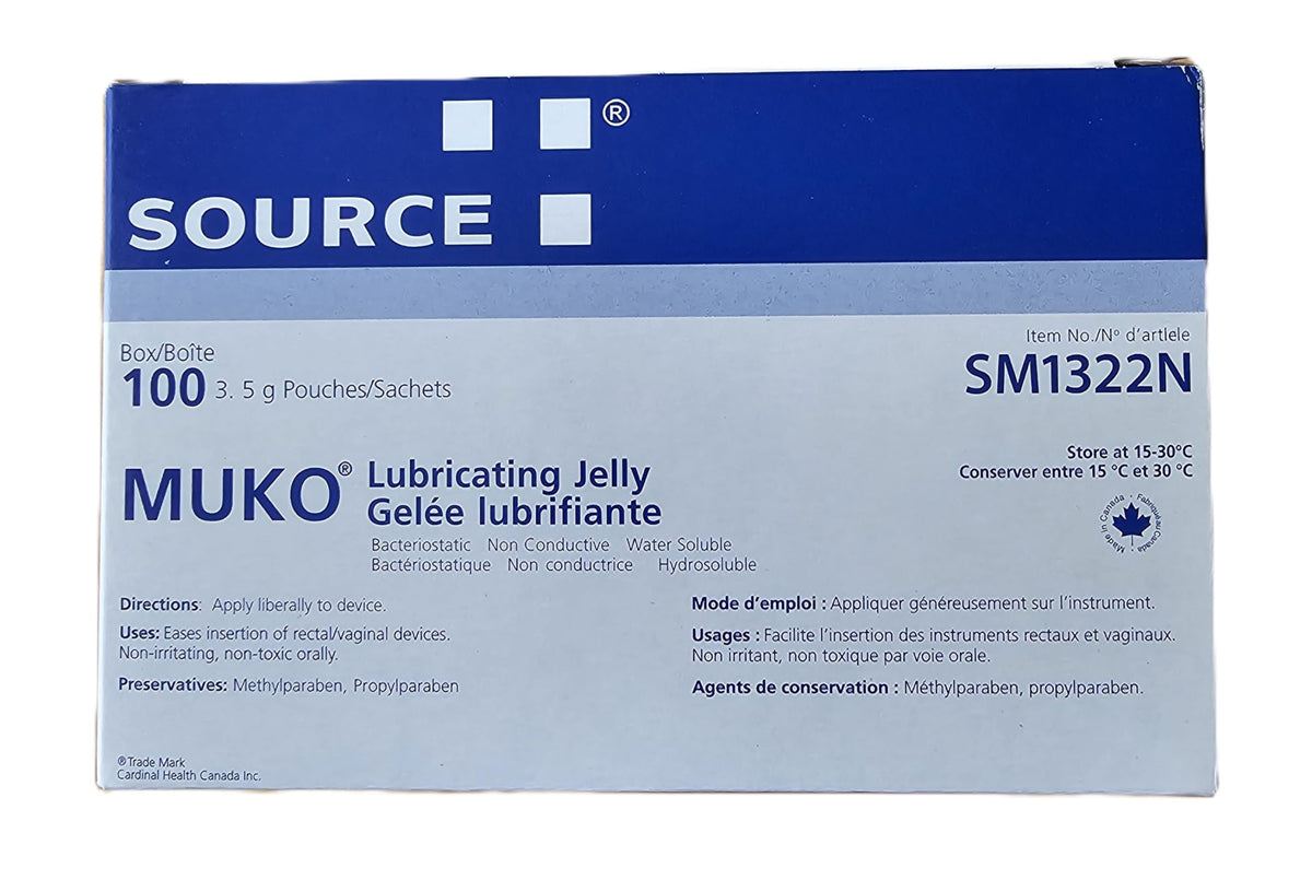 MUKO LUBRICATING JELLY, SIZE 3.5G PACKETS (BOX OF 100)