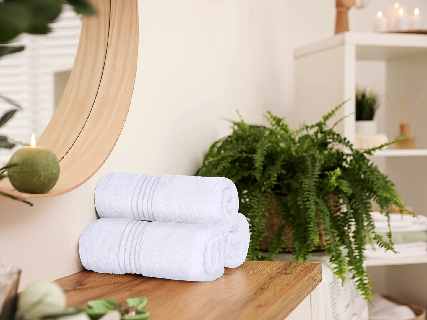 Utopia Towels 6 Piece Premium Hand Towels Set, 16 by 28 inches, 100% Ring Spun Cotton, Lightweight and Highly Absorbent Towels for Bathroom, Travel, Camp, Hotel, and Spa, White - Available at All In One Marketplace Canada