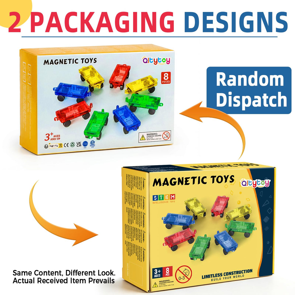 Qltytoy Mini Magnetic Tiles Cars 8PCS Construction Set for Mini,Major Tiles 🍁 All In One Marketplace Canada