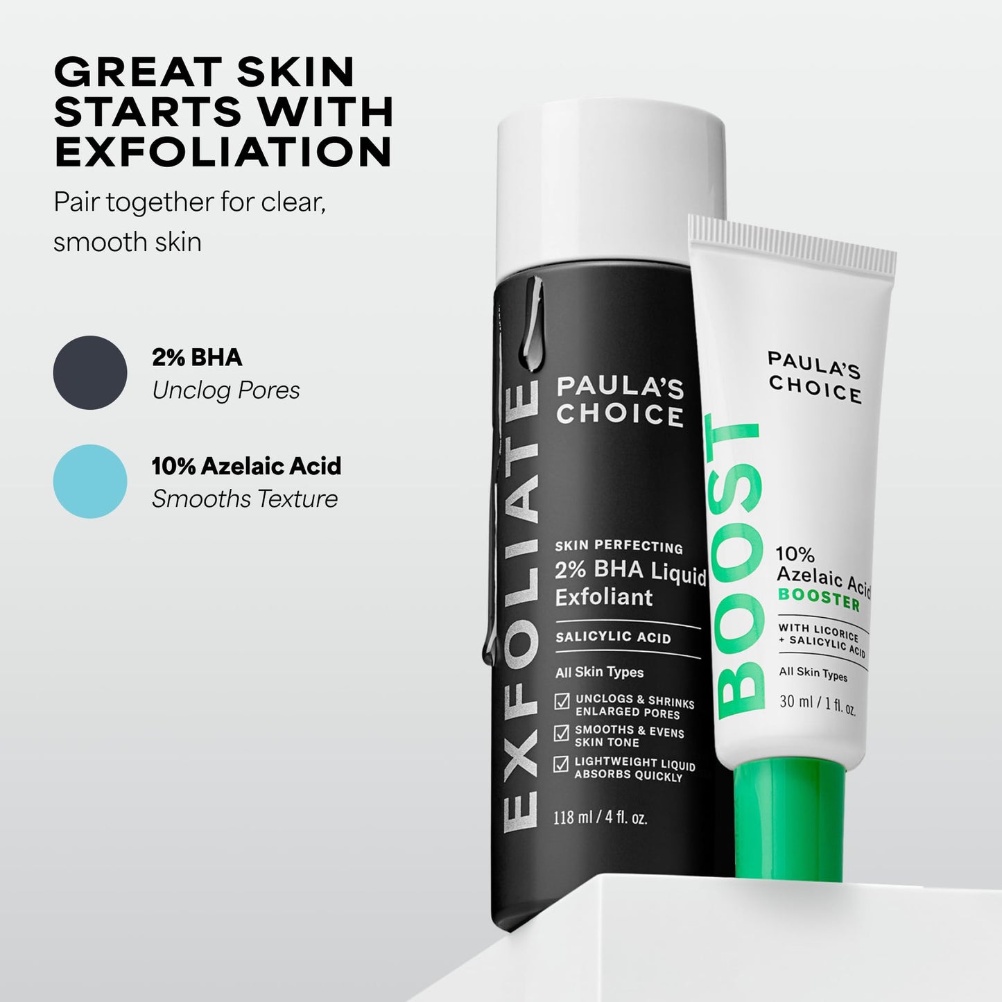Paula's Choice BOOST 10% Azelaic Acid Booster Cream Gel, Licorice Extract & Salicylic Acid, Oil-Free Skin Serum, Fragrance-Free, 30 ml - Available at All In One Marketplace Canada