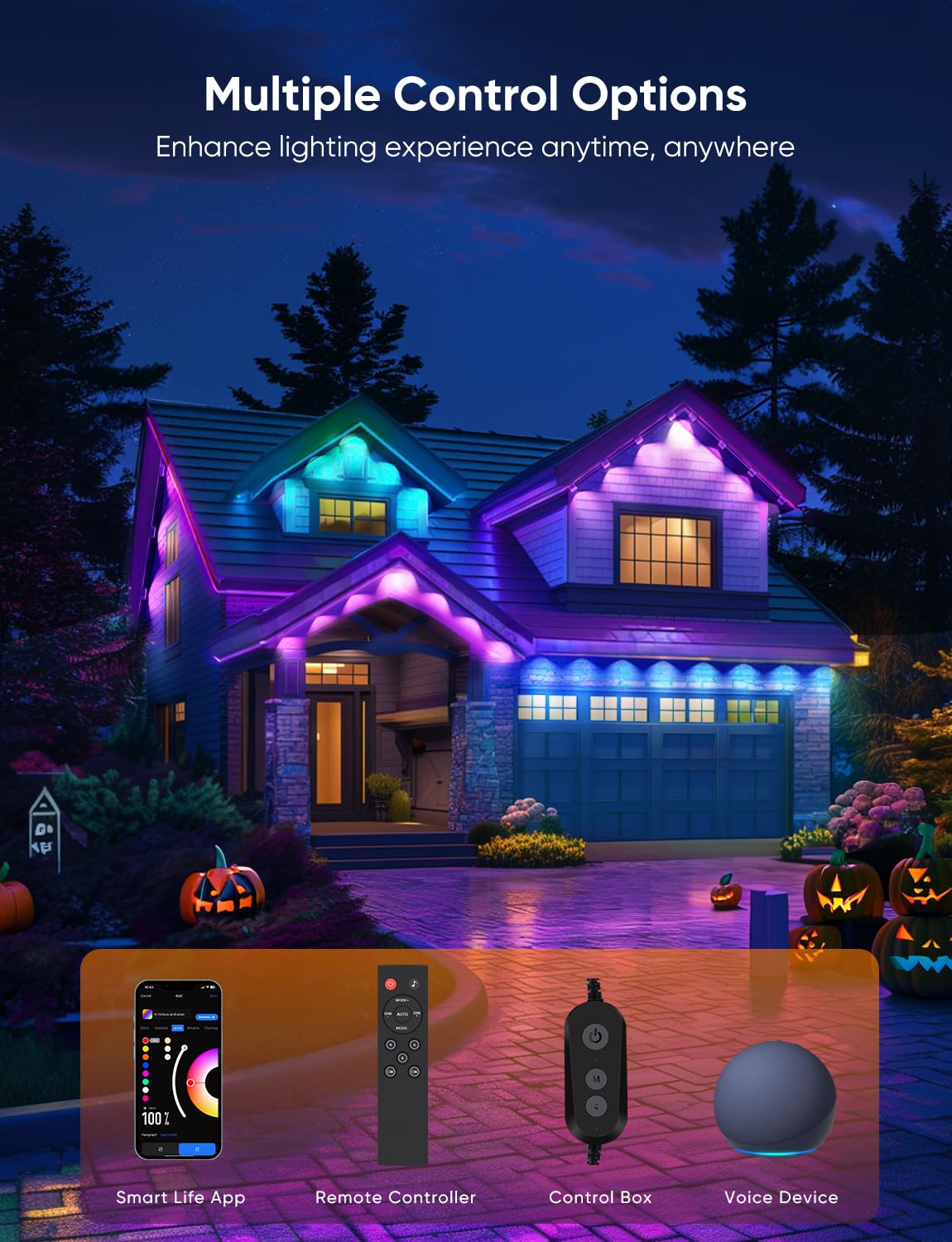 APPECK Permanent Outdoor Lights Pro, 200ft with 144 RGBCW Eaves Lights 🍁 All In One Marketplace Canada